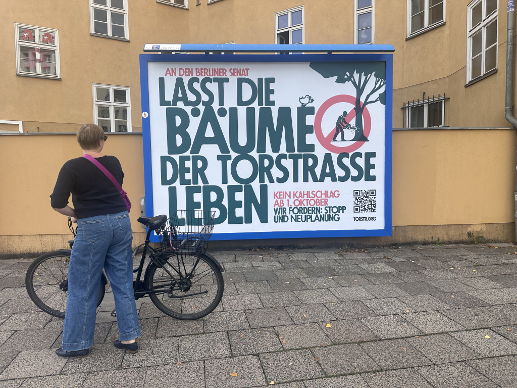 Unser Plakat am Prenzlauer Tor